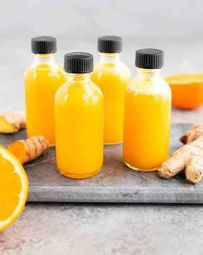 Ginger-Turmeric Morning Digestive Vinegar Shot